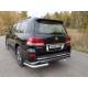 Защита заднего бампера уголки 76 мм ТСС для Lexus LX-570 Sport 2014-2021