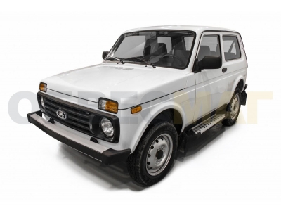 Пороги алюминиевые Rival BMW-Style для Нива ВАЗ 2121 1973-2021