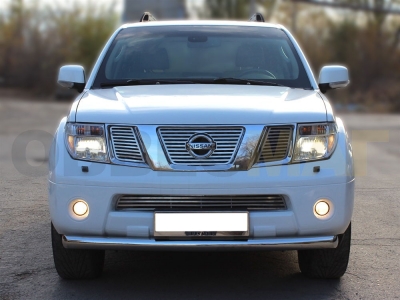 Защита переднего бампера 76 мм для Nissan Pathfinder 2010-2014