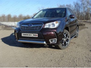 Накладка решётки радиатора верхняя 12 мм для Subaru Forester SJ № SUBFOR13-12