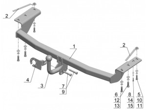 ТСУ Фаркоп Avtos на Toyota Corolla № TY 30